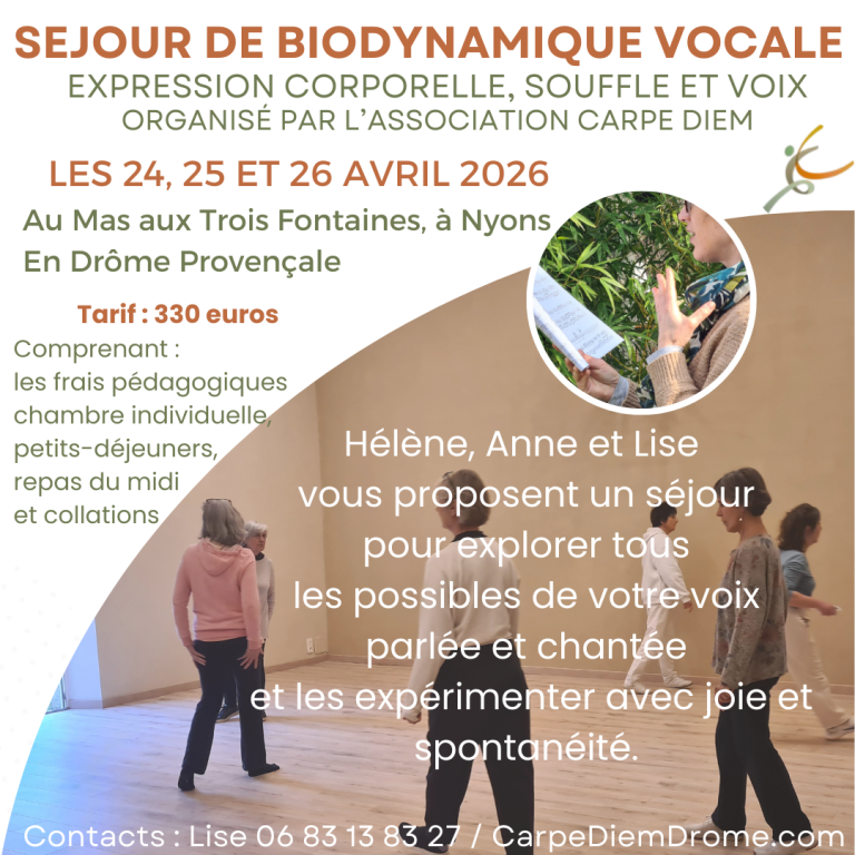 Stage de Biodynamique Vocale - Expression corp ...