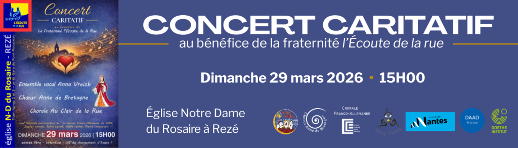 Concert caritatif le 29 mars 2026, au b&eacute;n&eacute;fice ...