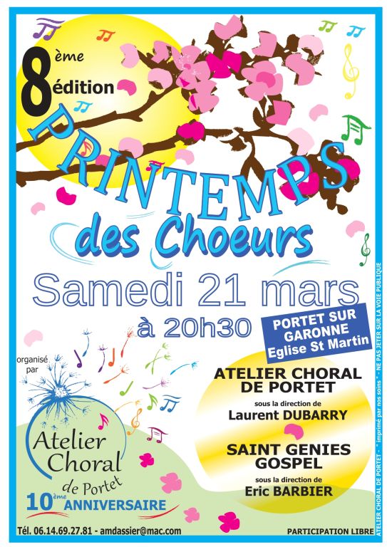 Venez f&ecirc;ter le Printemps en musique &agrave; Portet-s ...