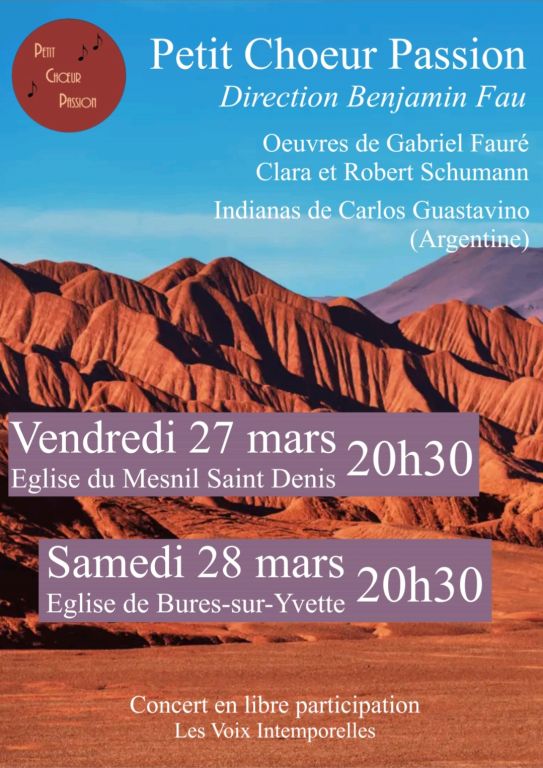 Concerts du Petit Choeur Passion, dirig&eacute; par B ...