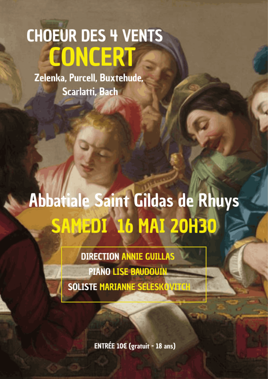 Concert du Choeur des 4 Vents &agrave; St Gildas de Rhuys