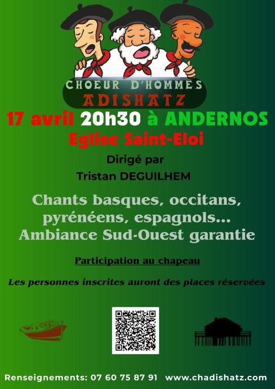 Concert choeur d'hommes ADISHATZ