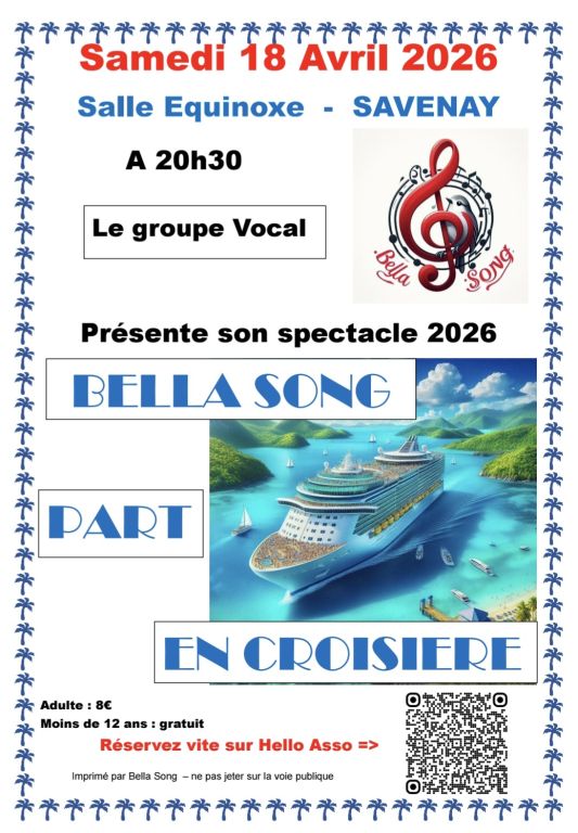 Bella Song part en croisi&egrave;re