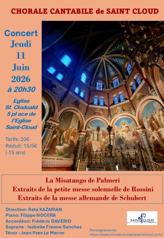 11 juin 2026 &agrave; 20h30 - Eglise Saint Clodoald &agrave; ...