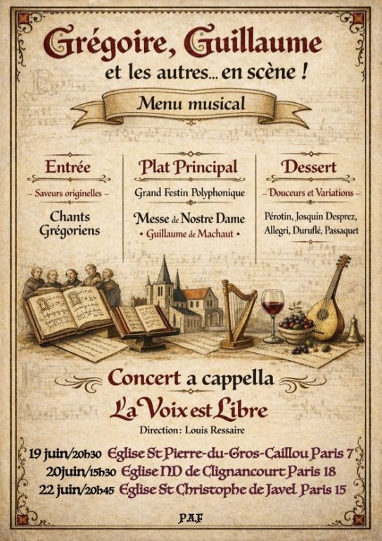 la Voix est Libre, Machaut and co!