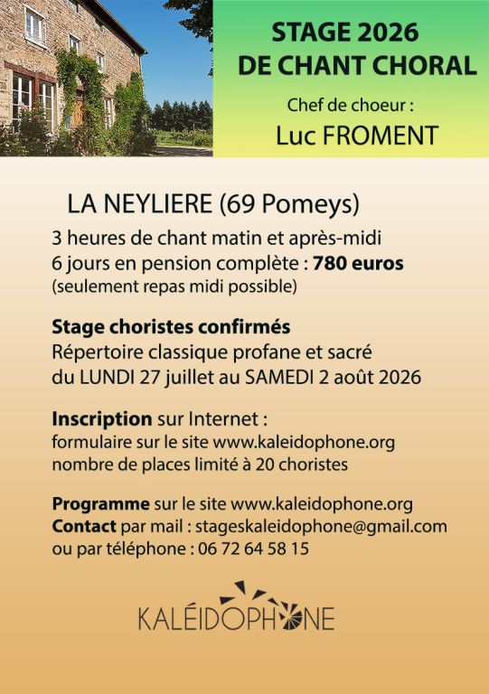 Stage de chant choral &agrave; la campagne