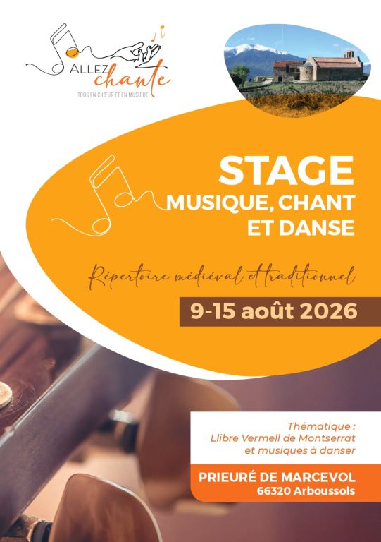 Stage de chant, musique et danse (m&eacute;di&eacute;val, re ...