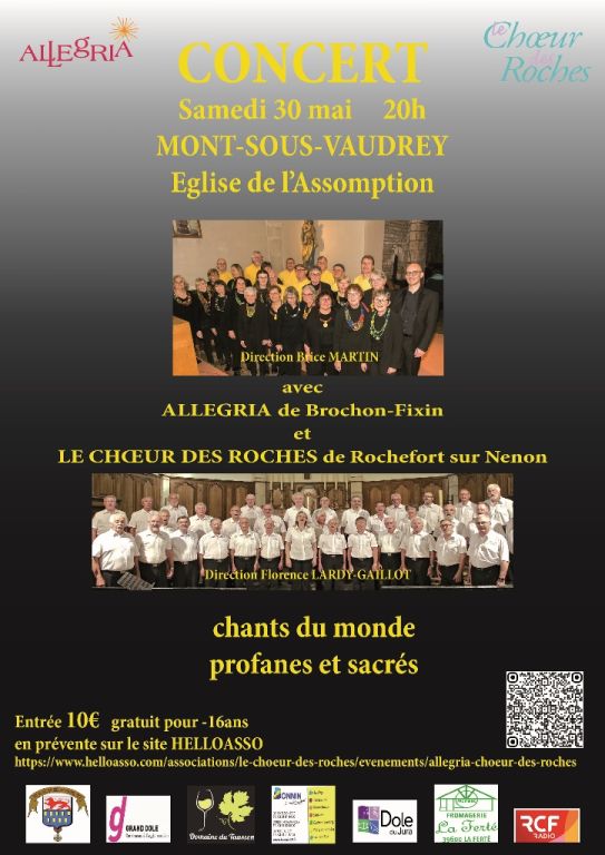 Le Ch&oelig;ur des Roches re&ccedil;oit ALLEGRIA
