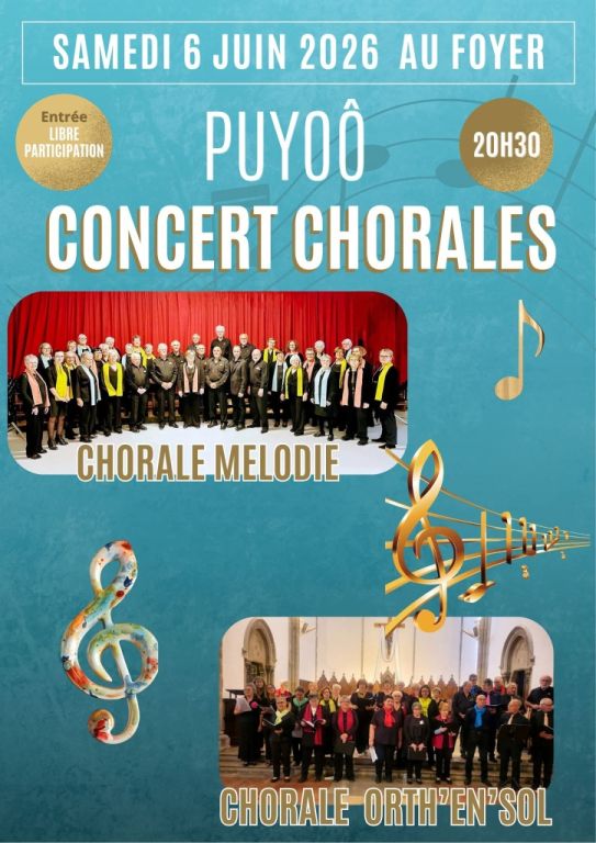 concert 06/06/2026 &agrave; 20 heures 30 &agrave; PUYOO (64)