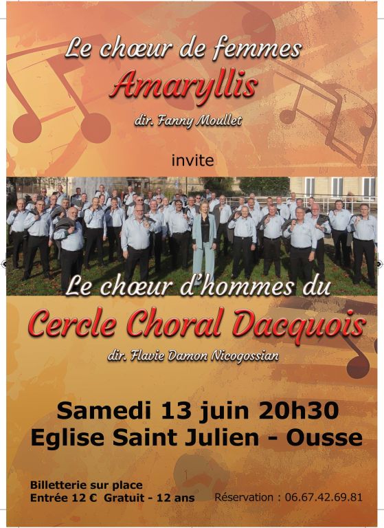 Concert Chorales : Amaryllis et Cercle Dacquois