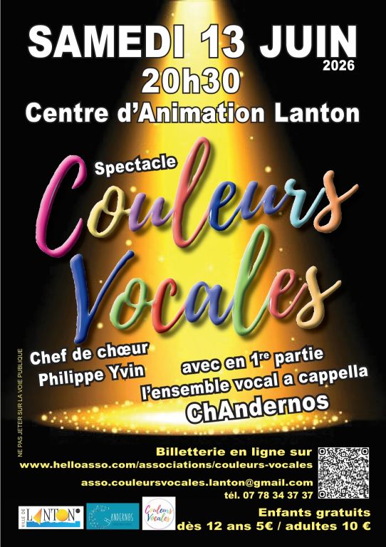 SPECTACLE COULEURS VOCALES LANTON