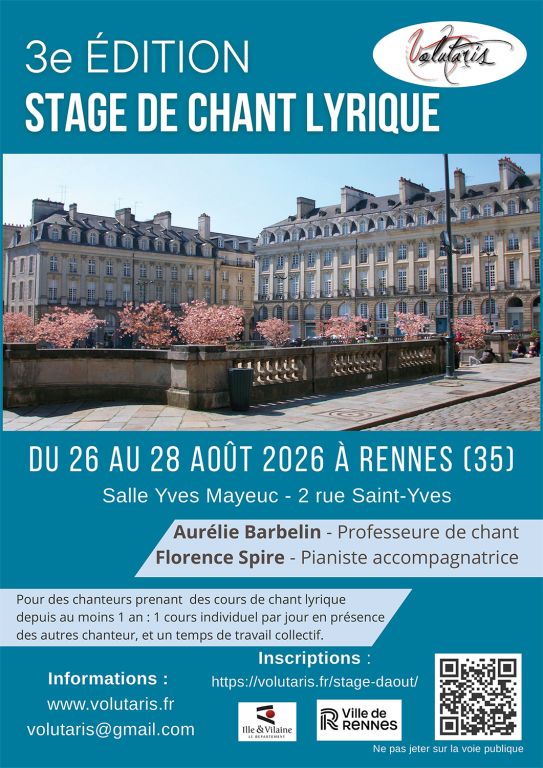 Stage de chant lyrique 26-18 ao&ucirc;r