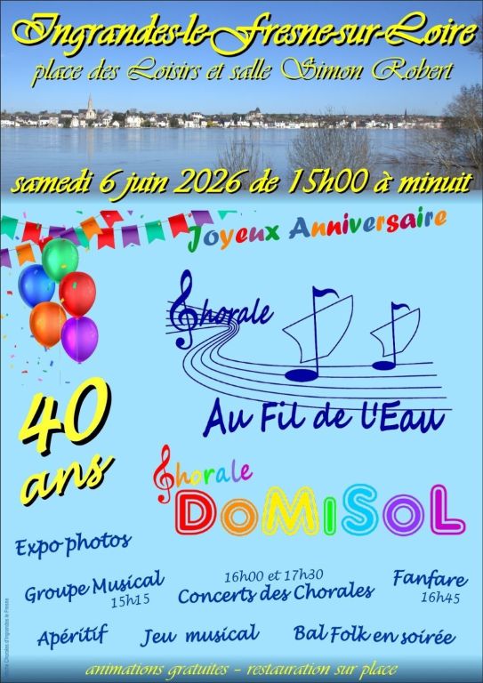 40 ans chorales d'Ingrandes Le Fresne sur loire