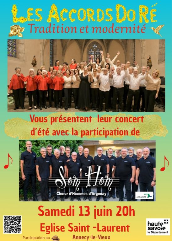 Concert le samedi 13 juin 2026, 20h en l'&eacute;glis ...
