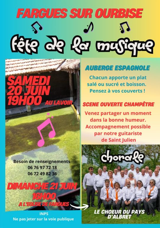 F&ecirc;te de la musique avec le Ch&oelig;ur du Pays d'Albret