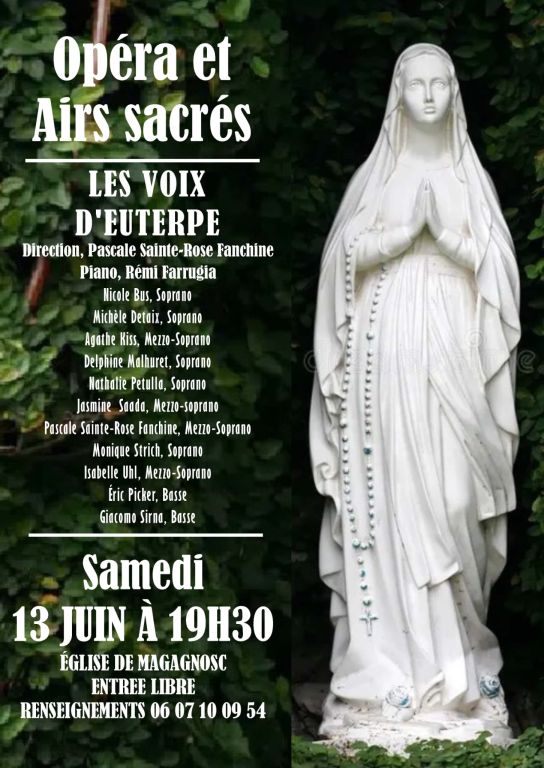 CONCERT OPERA ET AIRS SACRES SAMEDI 13 JUIN A  ...