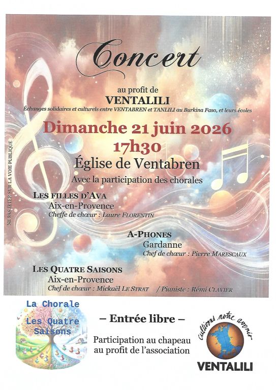 Concert au profit de VENTALILI