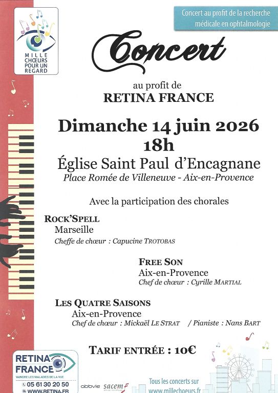Concert au profit de RETINA FRANCE