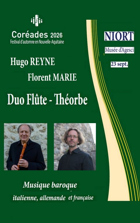 Festival des Cor&eacute;ades :Hugo REYNE, fl&ucirc;te & Flo ...