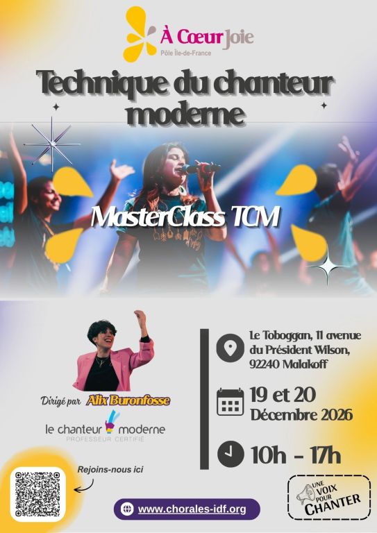 Formation Technique du chanteur moderne (TCM)