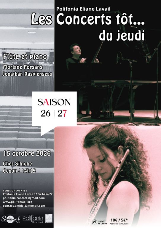 Concert t&ocirc;t... duo fl&ucirc;te & piano