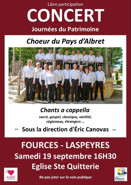 LE CHOEUR DU PAYS D'ALBRET &agrave; FOURC&Egrave;S - LASPEYRES