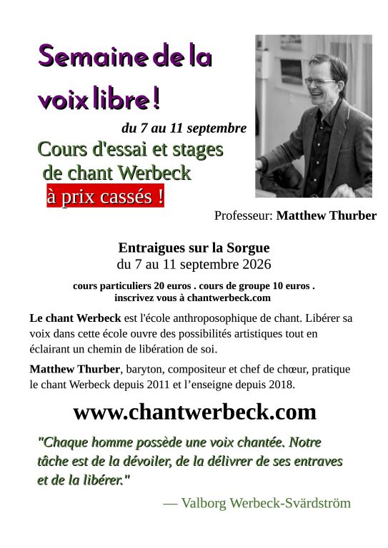 une semaine d'opportunit&eacute;s pour lib&eacute;rer sa voix