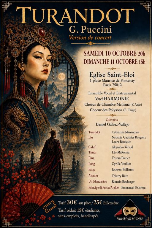 TURANDOT G. Puccini concerts 10 et 11 octobre  ...
