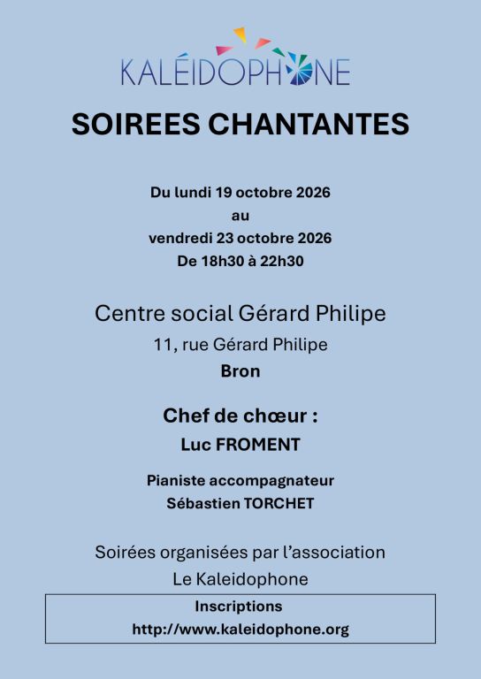 Soir&eacute;es chantantes &agrave; Bron (pr&egrave;s de Lyon)