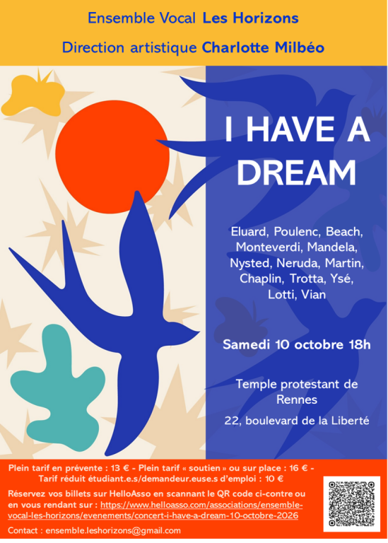 Concert I have a dream, choeur a cappella et l ...