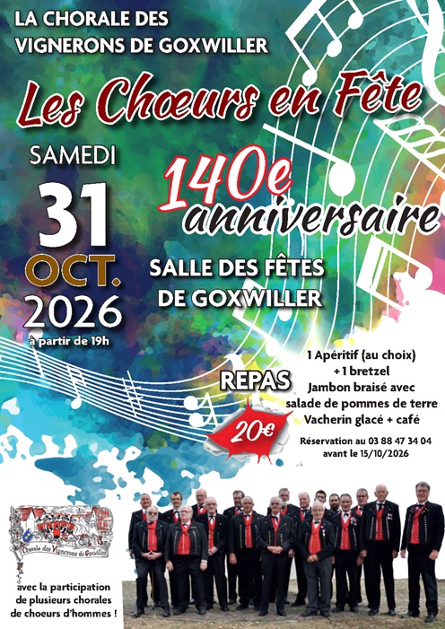 Concert de 4 choeurs d'hommes &agrave; l'occasion du  ...