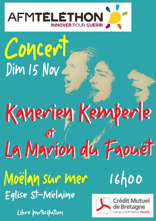 T&eacute;l&eacute;thon 2026 : concert &agrave; Mo&euml;lan sur Mer