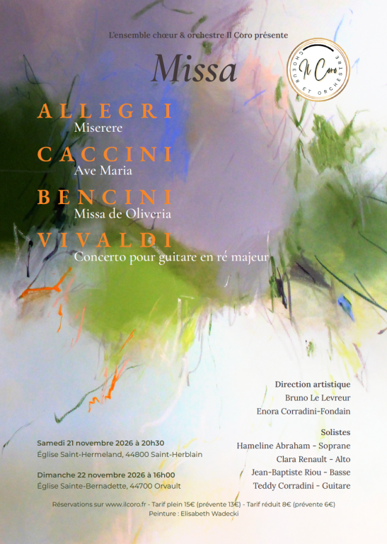 Missa, par l'ensemble ch&oelig;ur et orchestre Il Coro