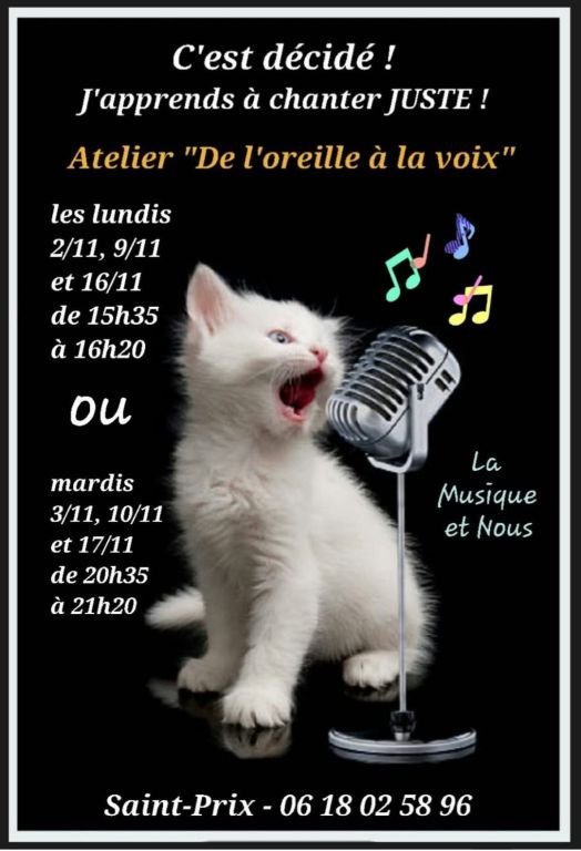 Atelier "De l'oreille &agrave; la voix"